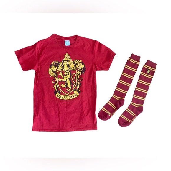 Harry Potter Gryffindor outfit, shirt, tutu & socks, adult small shirt - Picture 2 of 8